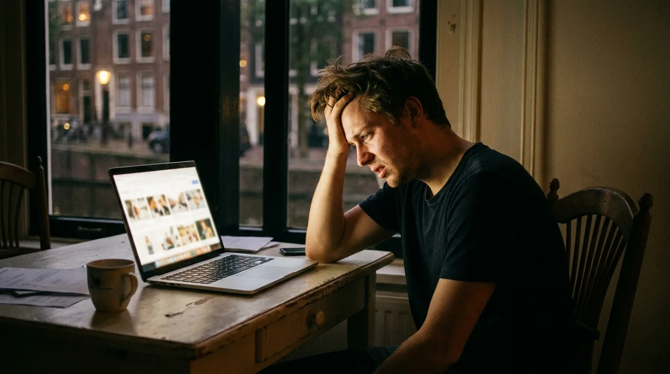 Woningaanbod doorspitten op de laptop
